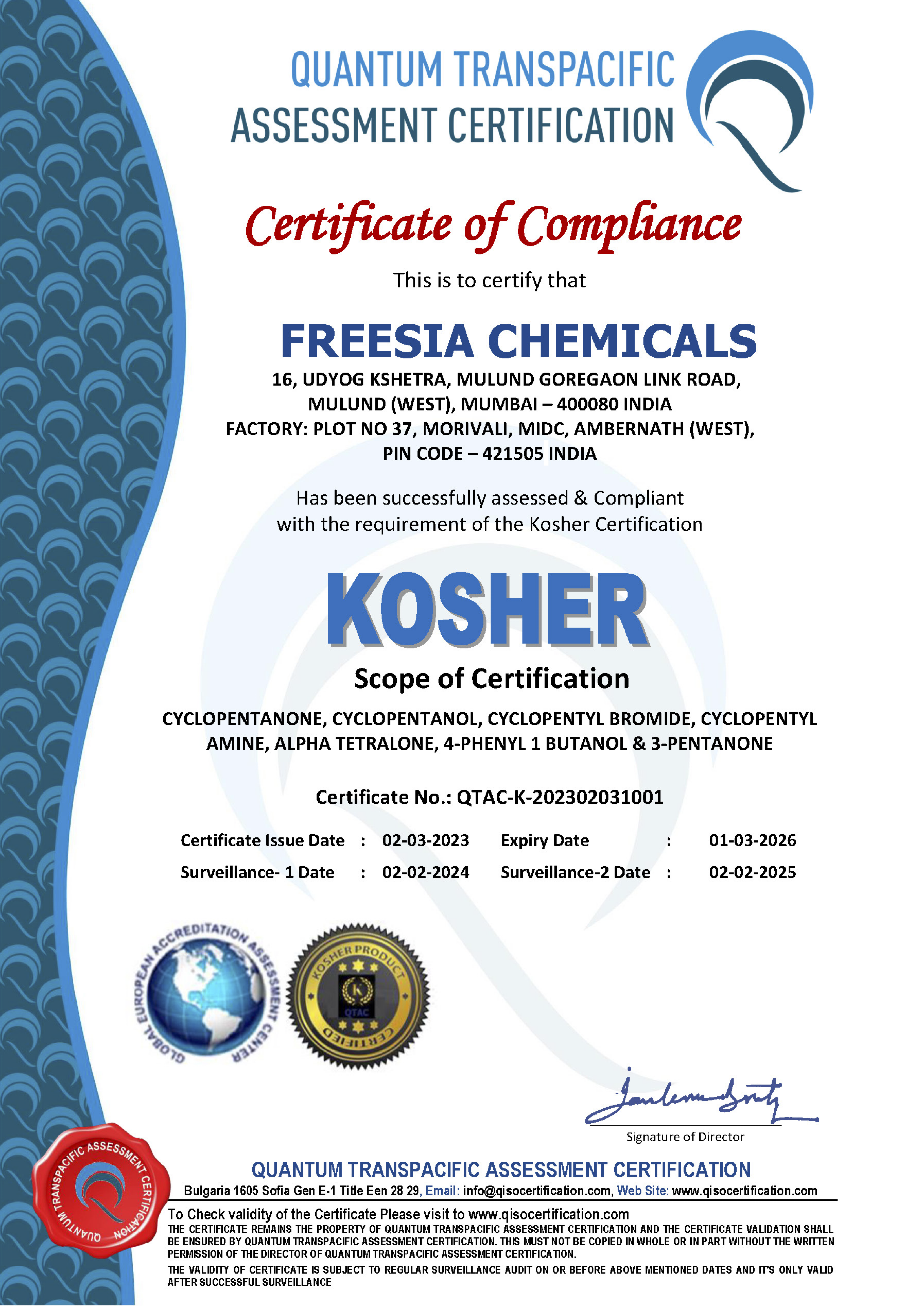 KOSHER_CERTIFICATE _FREESIA